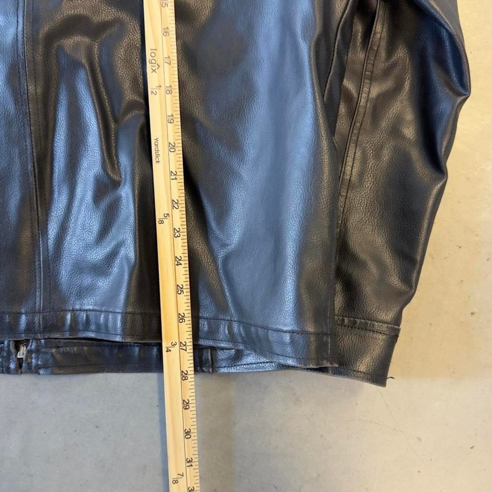 Vintage black zip up biker jacket - Picture 5 of 5